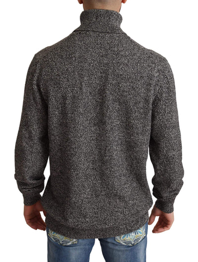 Dolce & Gabbana Gray Turtle Neck Cashmere Pullover Sweater #men, Dolce & Gabbana, feed-agegroup-adult, feed-color-Gray, feed-gender-male, Gray, IT48 | M, Sweaters - Men - Clothing at SEYMAYKA
