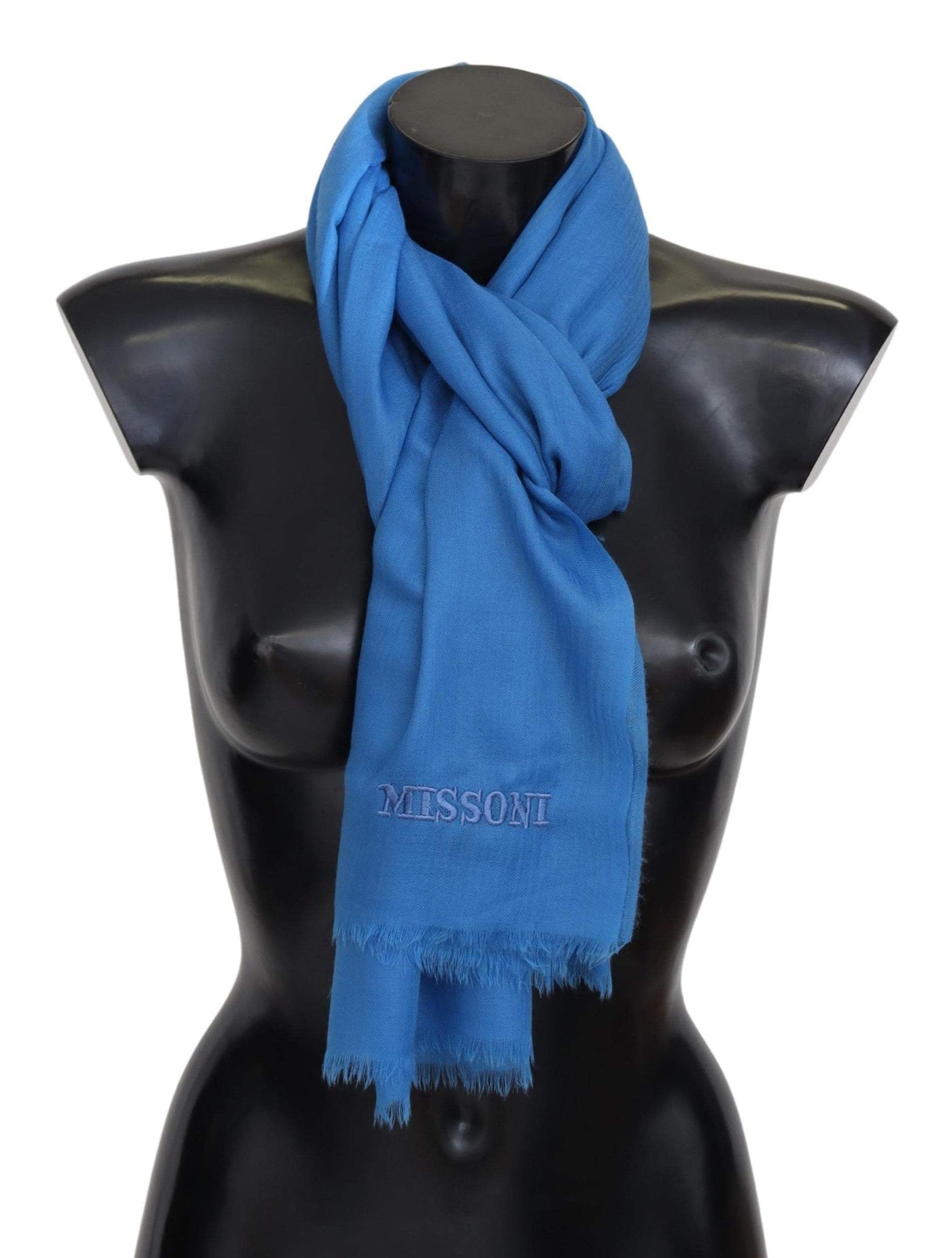 Missoni Blue Wool Unisex Neck Warmer Wrap Scarf #men, Blue, feed-agegroup-adult, feed-color-Blue, feed-gender-male, Missoni, Scarves - Men - Accessories at SEYMAYKA
