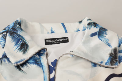 Dolce & Gabbana Multicolor Tree Print  Full Zip Sweater