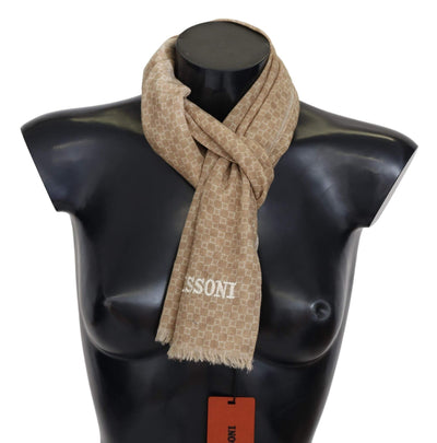 Missoni Brown Wool Knit Neck Wrap Fringe Shawl #men, Brown, feed-agegroup-adult, feed-color-Brown, feed-gender-male, Missoni, Scarves - Men - Accessories at SEYMAYKA