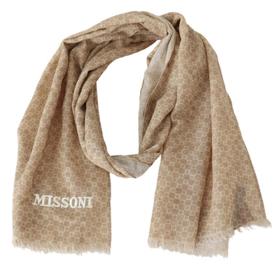 Missoni Brown Wool Knit Neck Wrap Fringe Shawl #men, Brown, feed-agegroup-adult, feed-color-Brown, feed-gender-male, Missoni, Scarves - Men - Accessories at SEYMAYKA