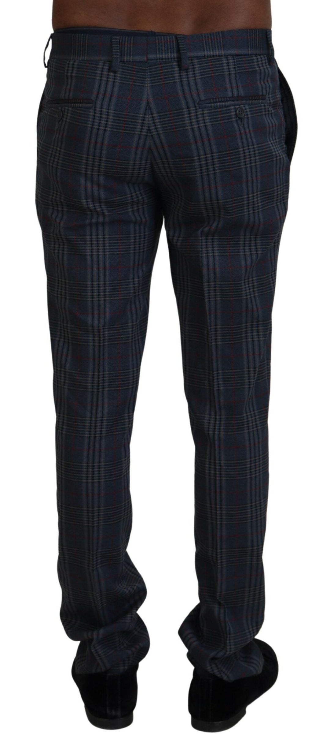 BENCIVENGA Gray Pure Wool  Checkered Pants