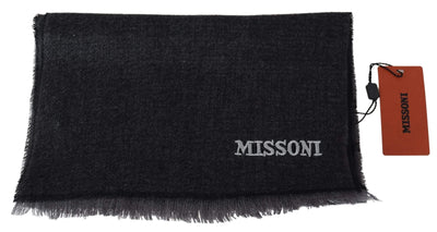 Missoni Black Striped Wool Unisex Neck Wrap Scarf #men, Accessories - New Arrivals, Black, feed-agegroup-adult, feed-color-Black, feed-gender-male, Missoni, Scarves - Men - Accessories at SEYMAYKA