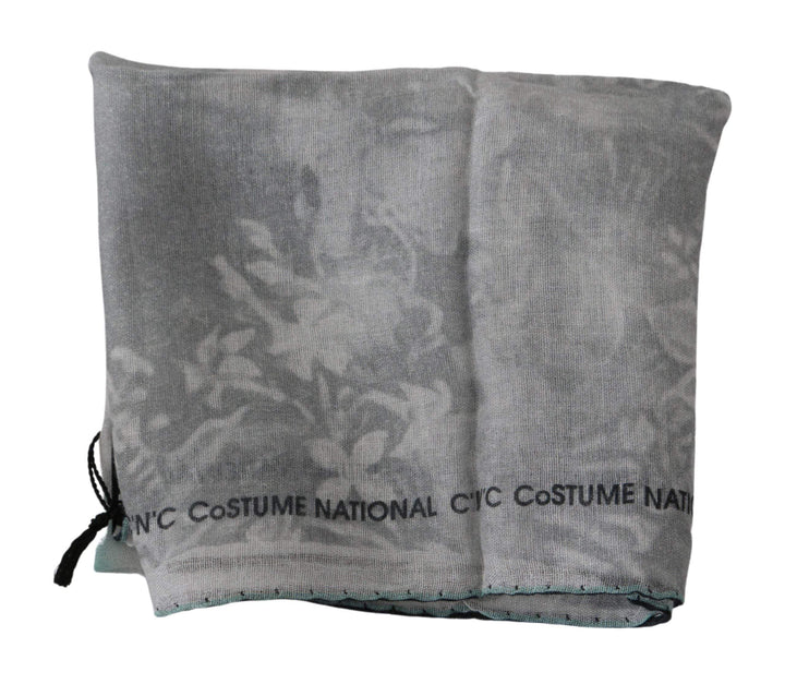 COSTUME NATIONAL C’N’C   Silk Shawl Foulard Wrap Scarf #women, Accessories - New Arrivals, Catch, Costume National, feed-agegroup-adult, feed-color-gray, feed-gender-female, feed-size-OS, Gender_Women, Gray, Kogan, Scarves - Women - Accessories at SEYMAYKA