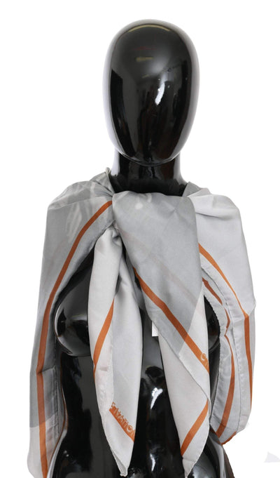 COSTUME NATIONAL C’N’C   Silk Shawl Foulard Wrap Scarf #women, Accessories - New Arrivals, Catch, Costume National, feed-agegroup-adult, feed-color-gray, feed-gender-female, feed-size-OS, Gender_Women, Gray, Kogan, Scarves - Women - Accessories at SEYMAYKA