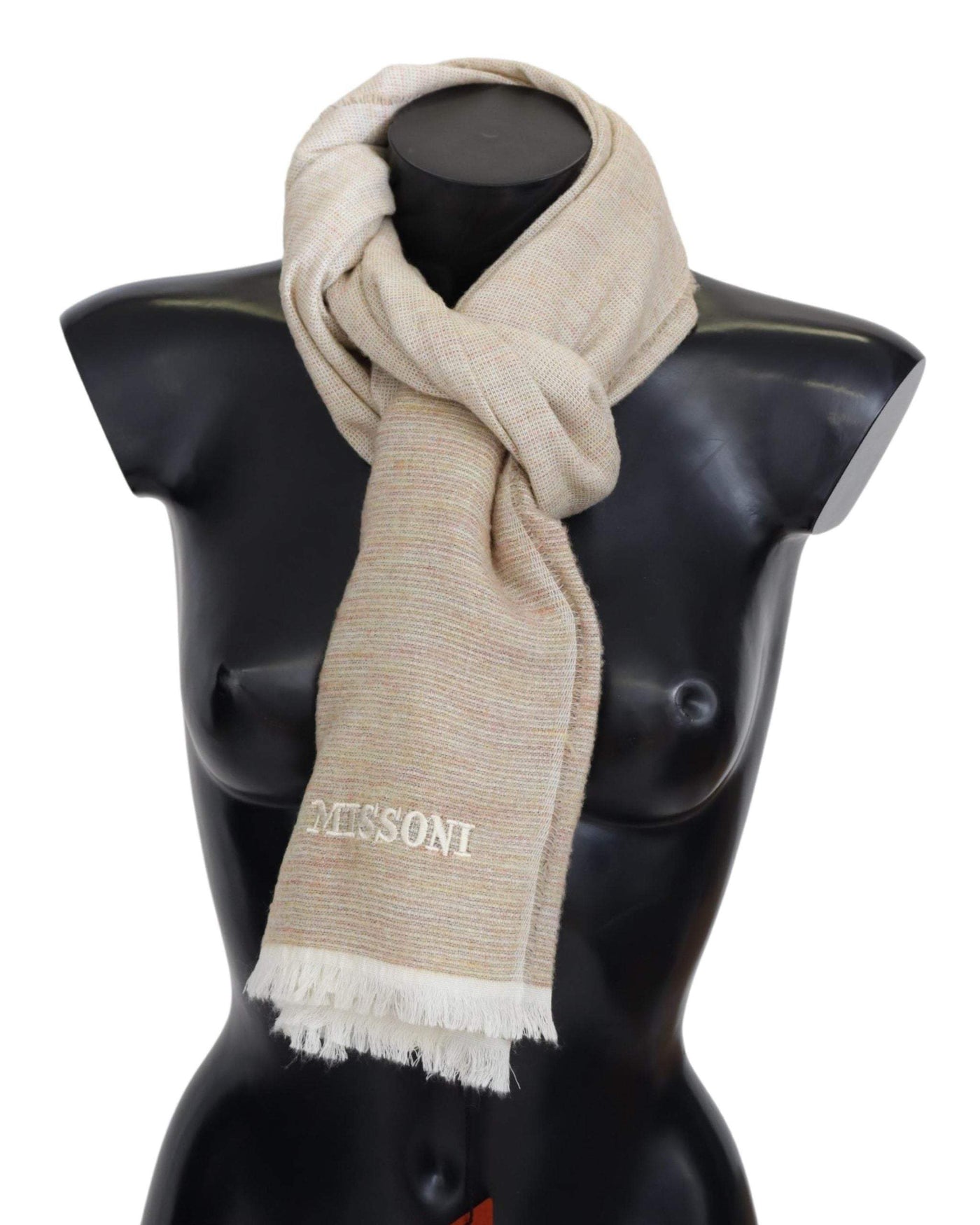 Missoni Multicolor Lined Wool Knit Neck Wrap Fringe Scarf #men, feed-agegroup-adult, feed-color-Multicolor, feed-gender-male, Missoni, Multicolor, Scarves - Men - Accessories at SEYMAYKA