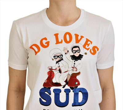 White Cotton DG Loves SUD  T-shirt