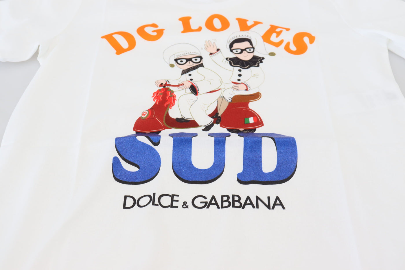 White Cotton DG Loves SUD  T-shirt