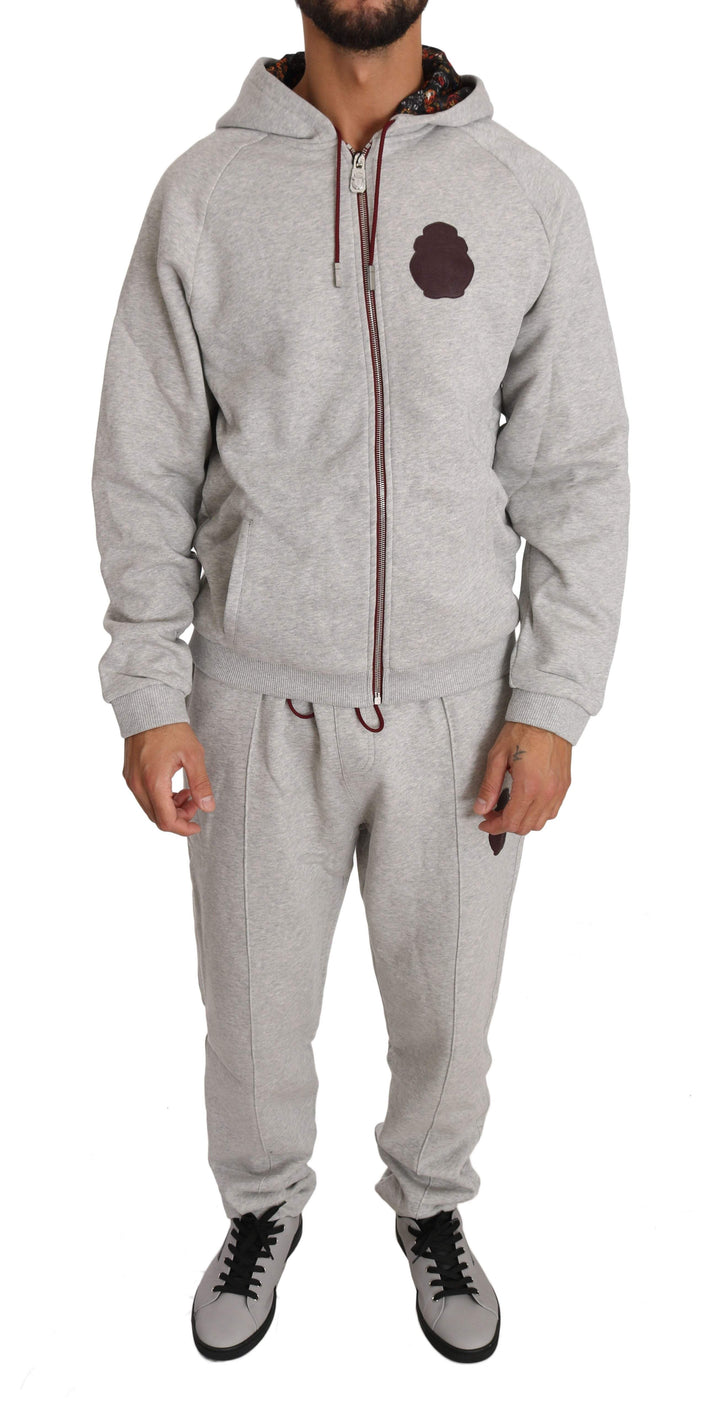 Billionaire Italian Couture  Cotton Hooded Sweater Pants Tracksuit #men, 3XL, Billionaire Italian Couture, Catch, feed-agegroup-adult, feed-color-gray, feed-gender-male, feed-size-3XL, feed-size-XL, feed-size-XXL, Gender_Men, Gray, Kogan, M, Men - New Arrivals, Sweatsuit - Men - Clothing, XL, XXL at SEYMAYKA