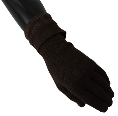 COSTUME NATIONAL C’N’C   Wool Knitted One Size Wrist Length Gloves #women, Accessories - New Arrivals, Brown, Catch, Costume National, feed-agegroup-adult, feed-color-brown, feed-gender-female, feed-size-OS, Gender_Women, Gloves - Women - Accessories, Kogan at SEYMAYKA