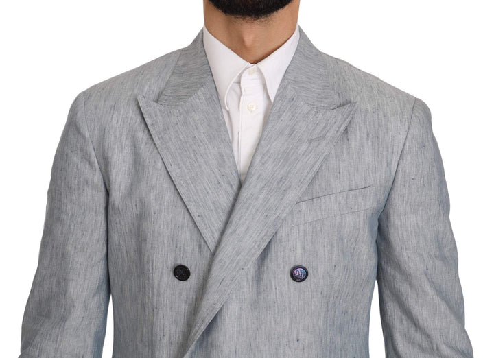Dolce & Gabbana  Blue Flax NAPOLI Jacket Coat Blazer #men, Blazers - Men - Clothing, Brand_Dolce & Gabbana, Catch, Dolce & Gabbana, feed-agegroup-adult, feed-color-blue, feed-gender-male, feed-size-IT48 | M, Gender_Men, IT48 | M, Kogan, Light Blue, Men - New Arrivals at SEYMAYKA
