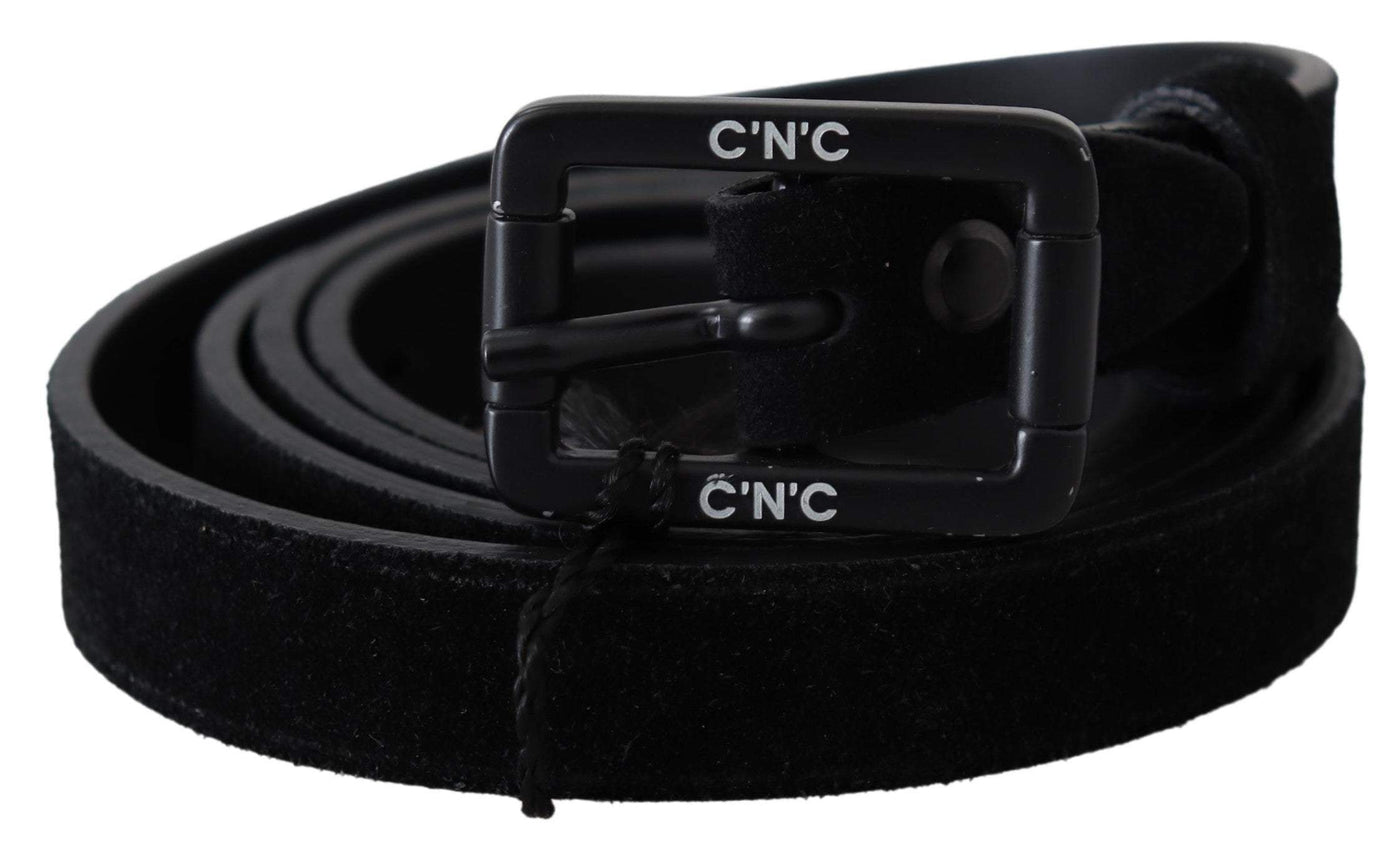 Costume National Black Leather Velvet Buckle Waist Belt #men, 100 cm / 40 Inches, Accessories - New Arrivals, Belts - Men - Accessories, Black, Costume National, feed-agegroup-adult, feed-color-black, feed-gender-male at SEYMAYKA