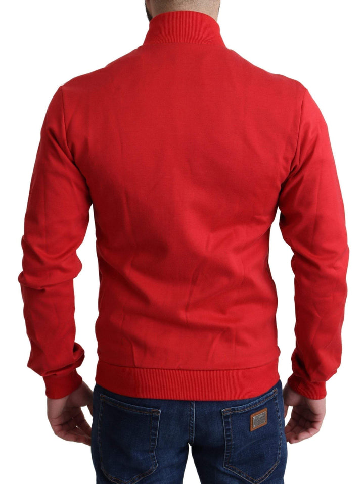 Dolce & Gabbana Red DG Motor Club Zippered Cardigan Sweater #men, Dolce & Gabbana, feed-agegroup-adult, feed-color-Red, feed-gender-male, IT44 | XS, Men - New Arrivals, Red, Sweaters - Men - Clothing at SEYMAYKA