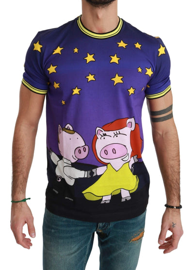 Dolce & Gabbana Purple  Cotton Top 2019 Year of the Pig  T-shirt #men, Brand_Dolce & Gabbana, Catch, Dolce & Gabbana, feed-agegroup-adult, feed-color-purple, feed-gender-male, feed-size-IT44 | XS, feed-size-IT46 | S, feed-size-IT48 | M, feed-size-IT50 | L, feed-size-IT52 | L, Gender_Men, IT44 | XS, IT46 | S, IT48 | M, IT50 | L, IT52 | L, Kogan, Men - New Arrivals, Purple, T-shirts - Men - Clothing at SEYMAYKA