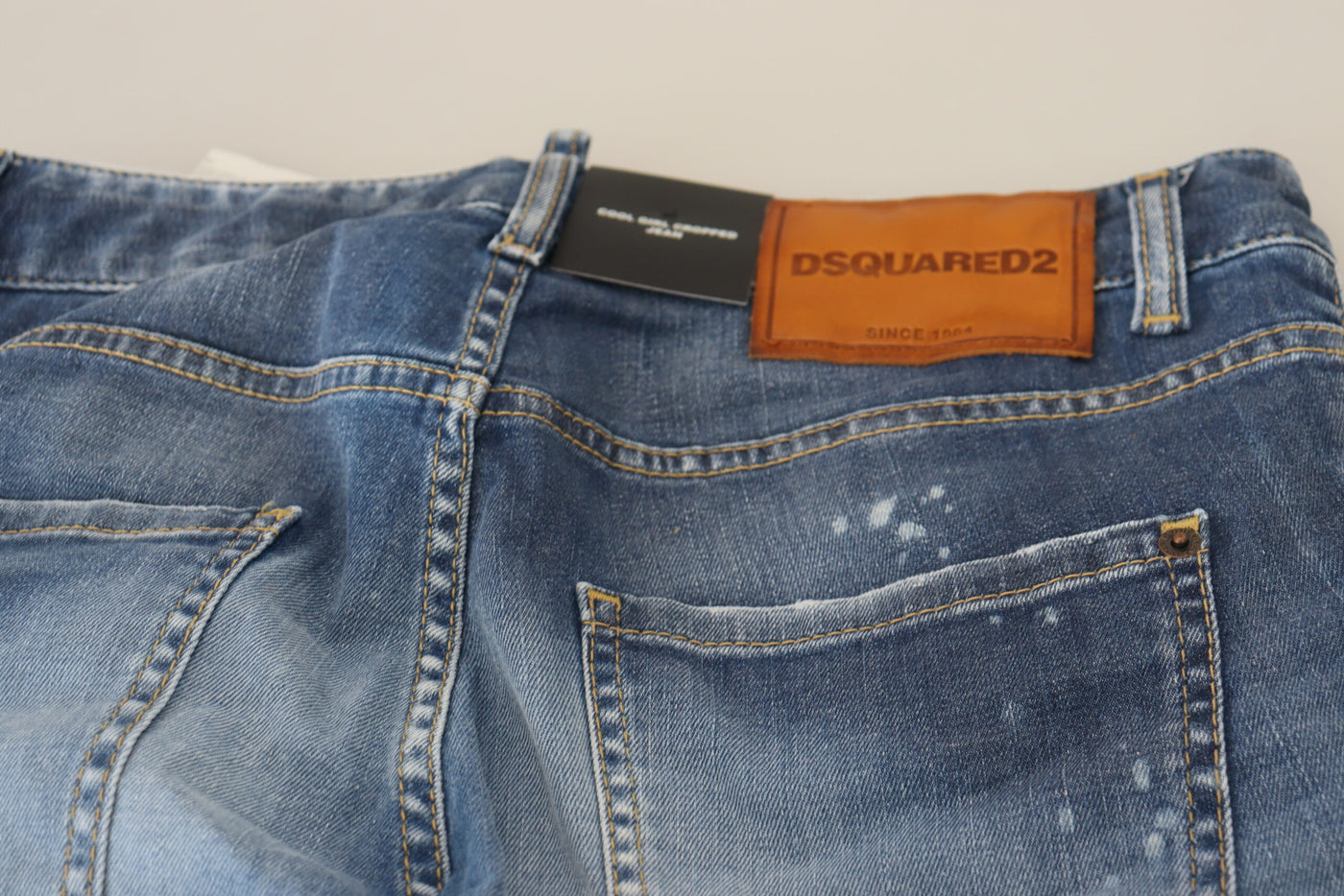 Dsquared² Blue Cotton Low Waist Cropped Denim Cool Girl Jeans