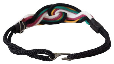 Costume National Multicolor Rope Leather Rustic Hook Buckle Belt #women, 90 cm / 36 Inches, Accessories - New Arrivals, Belts - Women - Accessories, Costume National, feed-agegroup-adult, feed-color-multicolor, feed-gender-female, Multicolor at SEYMAYKA