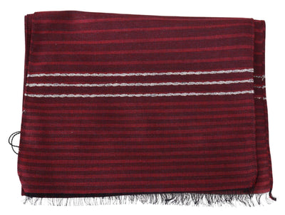 Missoni Red  Wool Striped Unisex Neck Wrap Shawl Fringes Scarf #men, Accessories - New Arrivals, feed-agegroup-adult, feed-color-Red, feed-gender-male, Missoni, Red, Scarves - Men - Accessories at SEYMAYKA