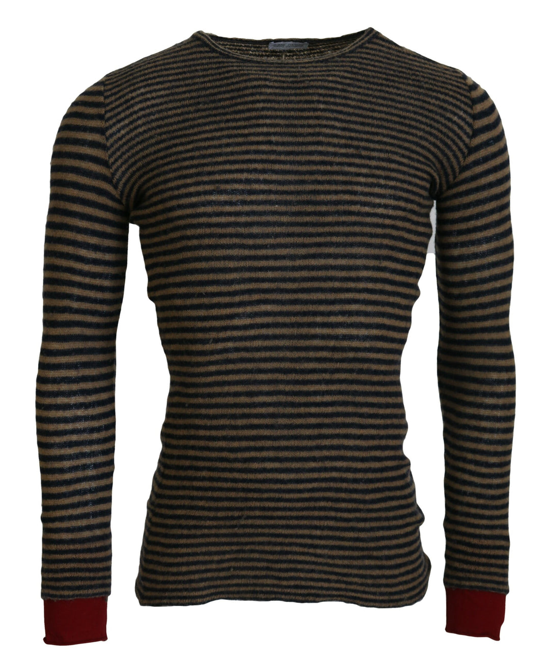 Daniele Alessandrini Multicolor Stripes Wool Crewneck Pullover Sweater