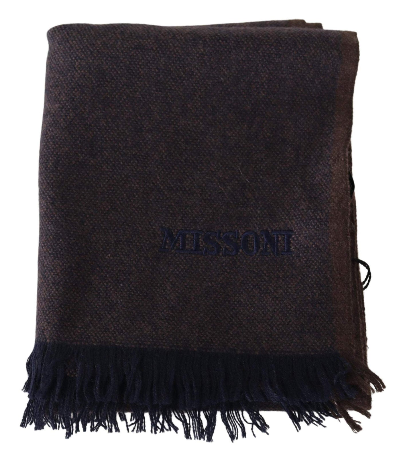 Missoni Brown 100% Cashmere Unisex Neck Wrap Fringes Scarf #men, Accessories - New Arrivals, Brown, feed-agegroup-adult, feed-color-Brown, feed-gender-male, Missoni, Scarves - Men - Accessories at SEYMAYKA