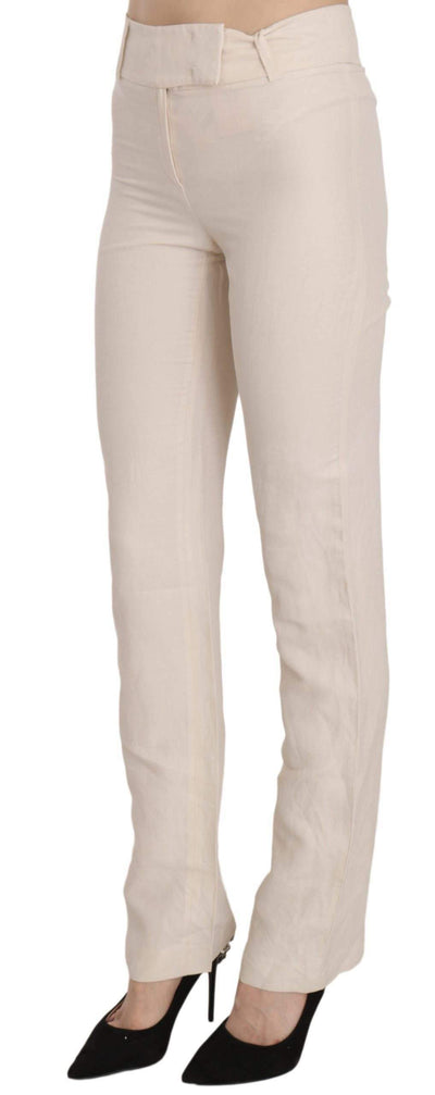 LAUREL  High Waist Silk Blend Flared Dress Trousers Pants #women, Catch, feed-agegroup-adult, feed-color-white, feed-gender-female, feed-size-IT36|XXS, feed-size-W32, Gender_Women, IT36|XXS, Jeans & Pants - Women - Clothing, Kogan, LAUREL, W32, White, Women - New Arrivals at SEYMAYKA