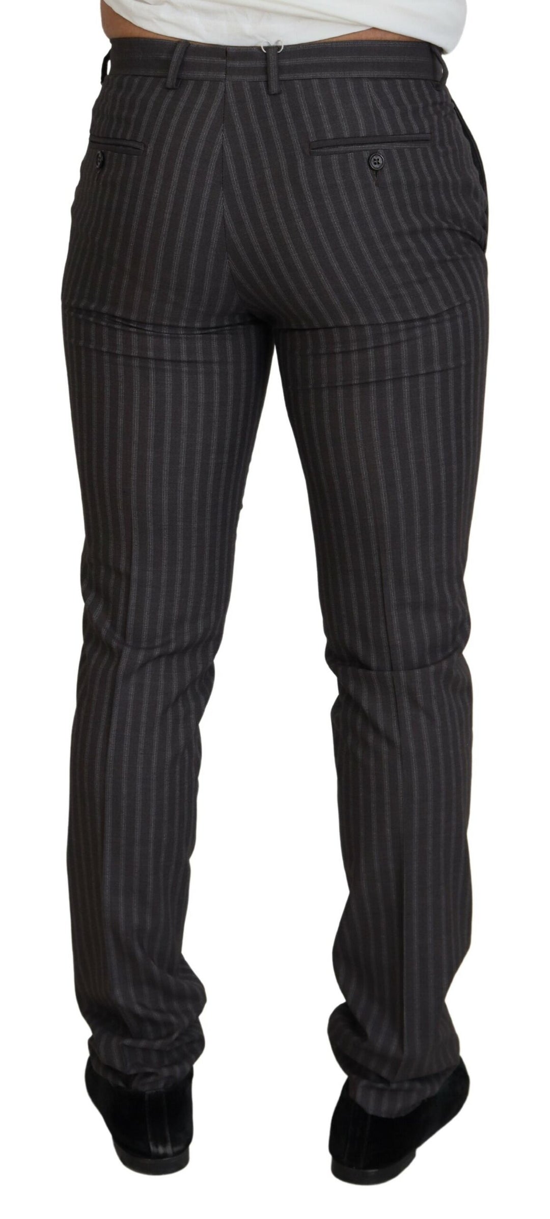 BENCIVENGA Brown Stripes Slim Fit  Pants