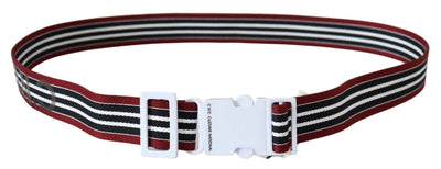 Costume National Black Red Stripe White Logo Buckle Waist Belt #men, 110 cm / 44 Inches, Accessories - New Arrivals, Belts - Men - Accessories, Black, Costume National, feed-agegroup-adult, feed-color-Black, feed-gender-male at SEYMAYKA