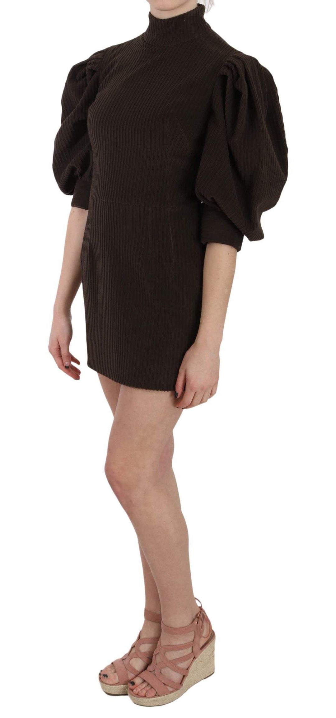 Dolce & Gabbana  Brown Corduroy Bodycon Cotton Mini Dress #women, Brand_Dolce & Gabbana, Brown, Catch, Clothing_Dress, Dolce & Gabbana, Dresses - Women - Clothing, feed-agegroup-adult, feed-color-brown, feed-gender-female, feed-size-IT40|S, Gender_Women, IT40|S, Kogan, Women - New Arrivals at SEYMAYKA