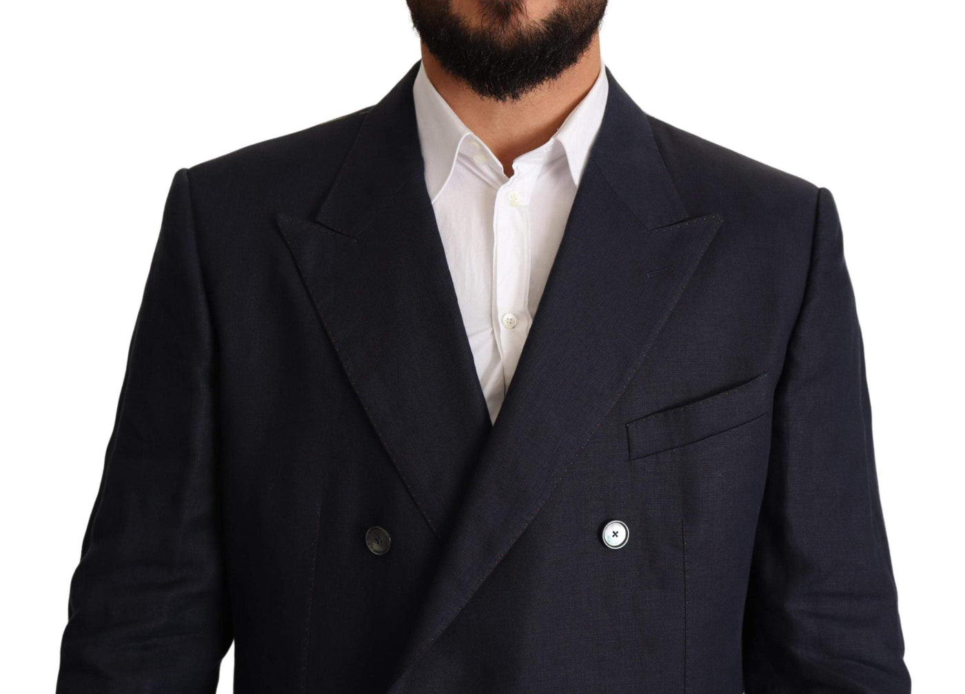 Dolce & Gabbana Blue Linen TAORMINA Jacket Coat Blazer #men, Blazers - Men - Clothing, Blue, Dolce & Gabbana, feed-agegroup-adult, feed-color-Blue, feed-gender-male, IT58 | XXL at SEYMAYKA