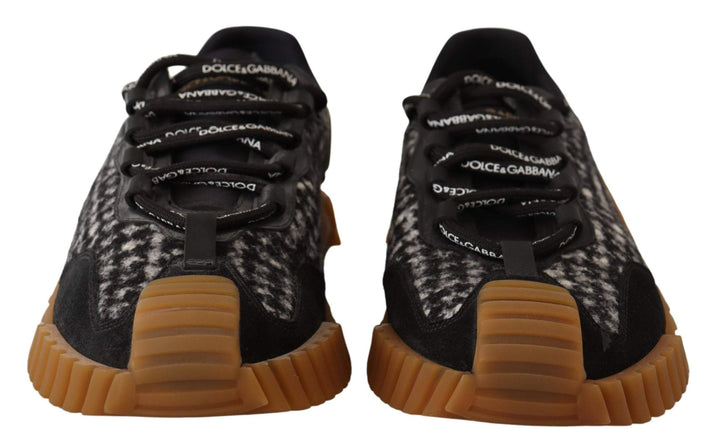 Dolce & Gabbana Black White Fabric Lace Up NS1 Sneakers #men, Black, Dolce & Gabbana, EU39/US6, EU40/US7, EU41/US8, EU42/US9, feed-1, Sneakers - Men - Shoes at SEYMAYKA