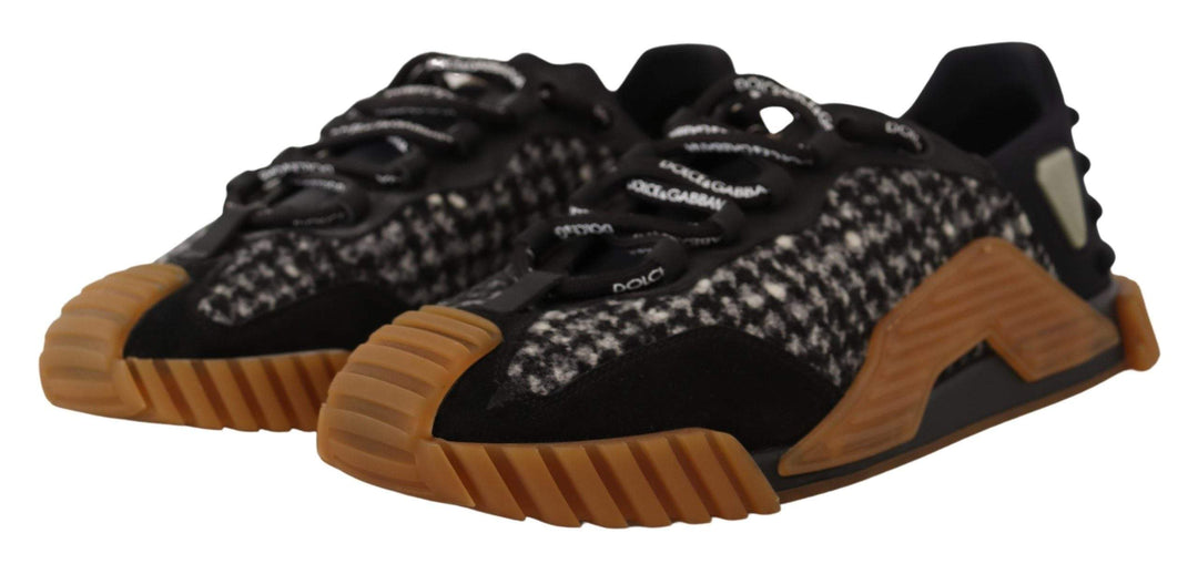 Dolce & Gabbana Black White Fabric Lace Up NS1 Sneakers #men, Black, Dolce & Gabbana, EU39/US6, EU40/US7, EU41/US8, EU42/US9, feed-1, Sneakers - Men - Shoes at SEYMAYKA