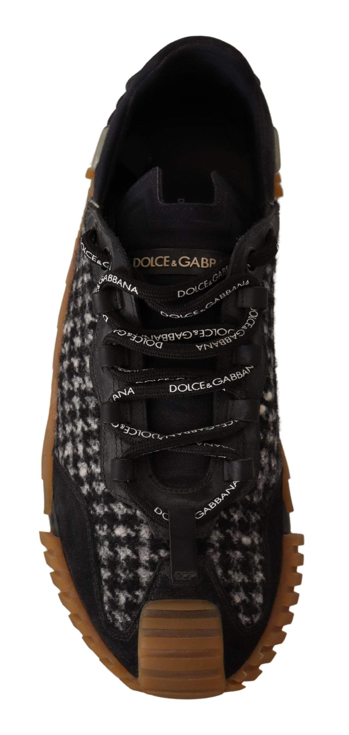 Dolce & Gabbana Black White Fabric Lace Up NS1 Sneakers #men, Black, Dolce & Gabbana, EU39/US6, EU40/US7, EU41/US8, EU42/US9, feed-1, Sneakers - Men - Shoes at SEYMAYKA