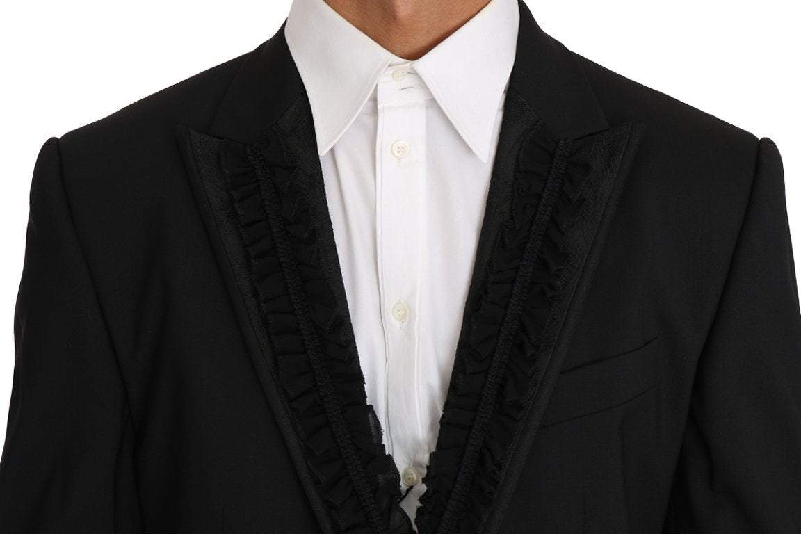 Dolce & Gabbana  Black Wool MARTINI Torrero Blazer Jacket #men, Black, Blazers - Men - Clothing, Brand_Dolce & Gabbana, Catch, Dolce & Gabbana, feed-agegroup-adult, feed-color-black, feed-gender-male, feed-size-IT50 | L, Gender_Men, IT50 | L, Kogan, Men - New Arrivals at SEYMAYKA
