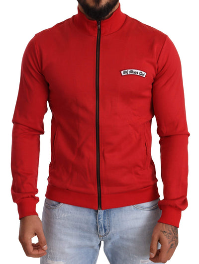 Dolce & Gabbana Red DG Motor Club Zipper Stretch Sweater #men, Dolce & Gabbana, feed-agegroup-adult, feed-color-Red, feed-gender-male, IT44 | XS, IT46 | S, IT48 | M, IT52 | XL, IT54 | XXL, Red, Sweaters - Men - Clothing at SEYMAYKA