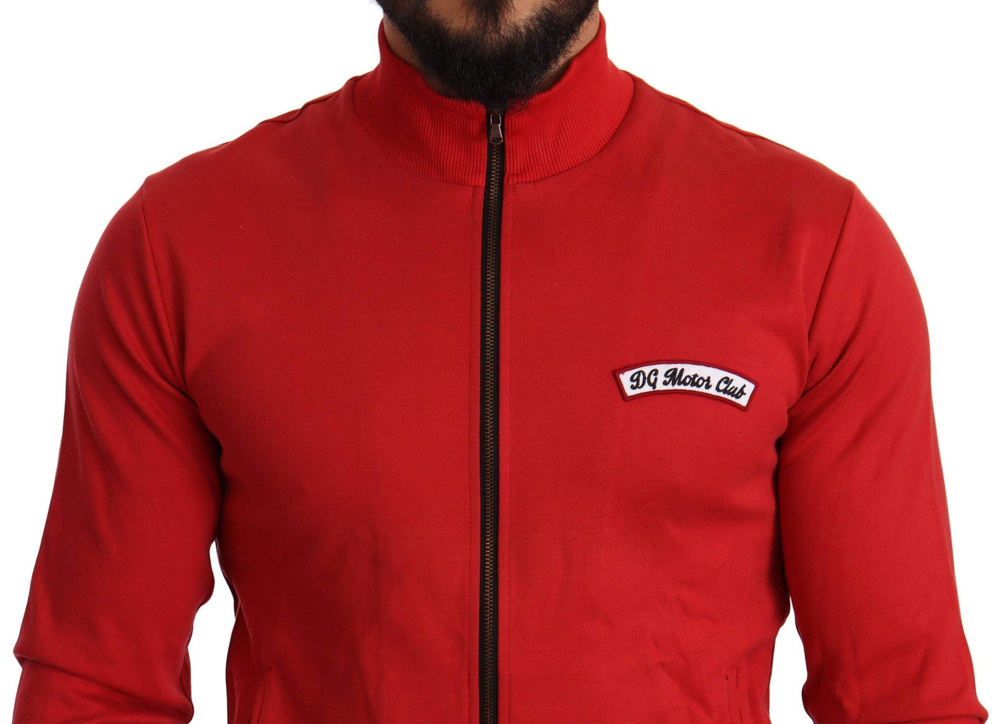 Dolce & Gabbana Red DG Motor Club Zipper Stretch Sweater #men, Dolce & Gabbana, feed-agegroup-adult, feed-color-Red, feed-gender-male, IT44 | XS, IT46 | S, IT48 | M, IT52 | XL, IT54 | XXL, Red, Sweaters - Men - Clothing at SEYMAYKA
