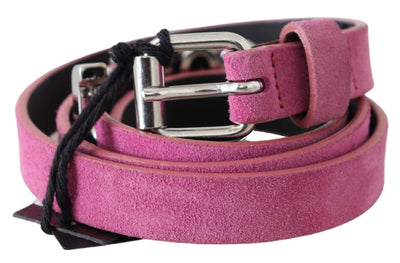 Just Cavalli Pink Silver Chrome Metal Buckle Waist Belt #women, 90 cm / 36 Inches, Accessories - New Arrivals, Belts - Women - Accessories, feed-agegroup-adult, feed-color-pink, feed-gender-female, Just Cavalli, Pink at SEYMAYKA