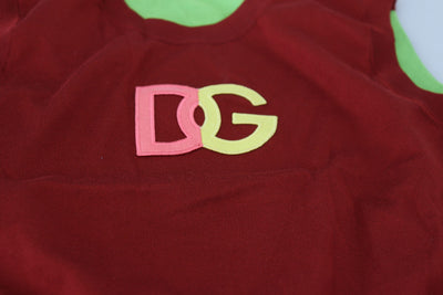 Dolce & Gabbana Red Green DG Logo Sleeveless Pullover Top