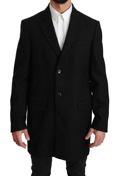 Dolce & Gabbana Black 100% Wool Jacket Coat Blazer #men, Black, Blazers - Men - Clothing, Dolce & Gabbana, feed-1, IT50 | L, Men - New Arrivals at SEYMAYKA