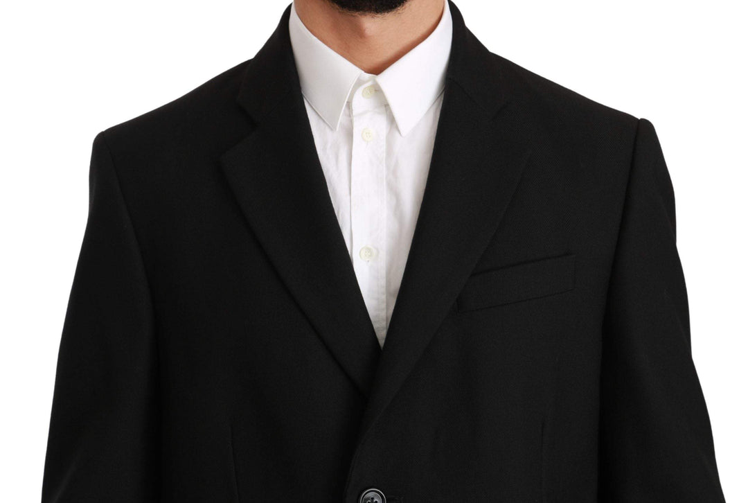 Dolce & Gabbana Black 100% Wool Jacket Coat Blazer #men, Black, Blazers - Men - Clothing, Dolce & Gabbana, feed-1, IT50 | L, Men - New Arrivals at SEYMAYKA