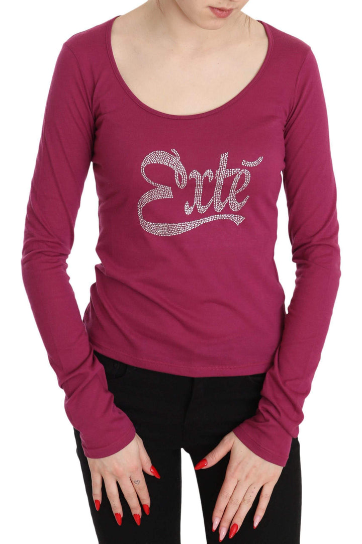Exte   Crystal Embellished Long Sleeve Top #women, Catch, Exte, feed-agegroup-adult, feed-color-pink, feed-gender-female, feed-size-IT40|S, feed-size-IT42|M, feed-size-IT44|L, Gender_Women, IT40|S, IT42|M, IT44|L, Kogan, Pink, Tops & T-Shirts - Women - Clothing, Women - New Arrivals at SEYMAYKA