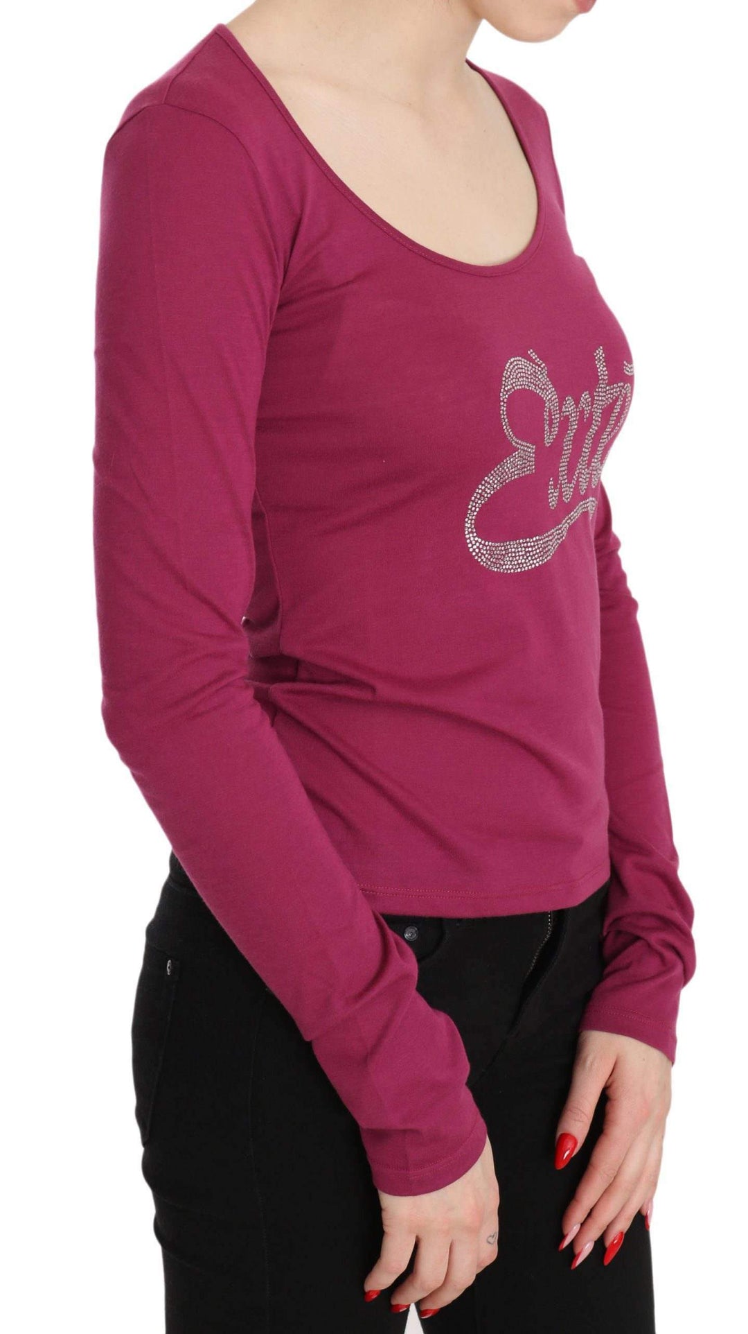 Exte   Crystal Embellished Long Sleeve Top #women, Catch, Exte, feed-agegroup-adult, feed-color-pink, feed-gender-female, feed-size-IT40|S, feed-size-IT42|M, feed-size-IT44|L, Gender_Women, IT40|S, IT42|M, IT44|L, Kogan, Pink, Tops & T-Shirts - Women - Clothing, Women - New Arrivals at SEYMAYKA