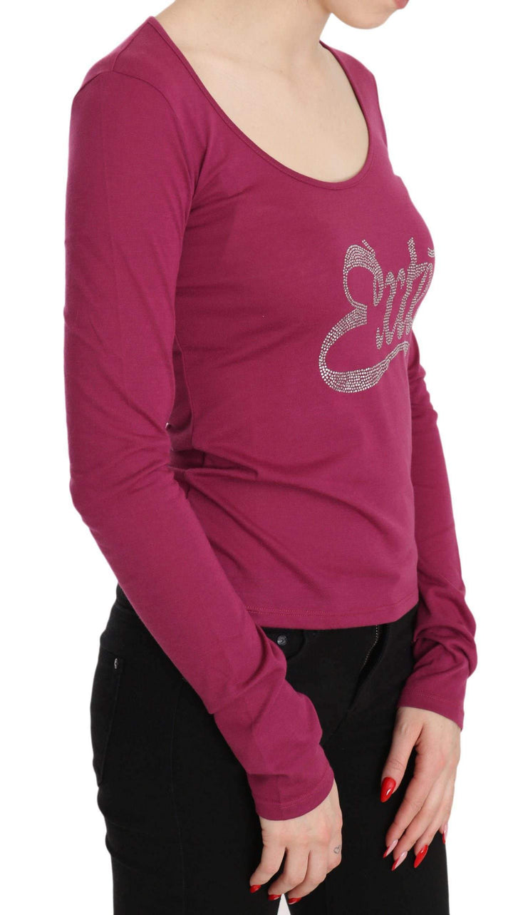 Exte   Crystal Embellished Long Sleeve Top #women, Catch, Exte, feed-agegroup-adult, feed-color-pink, feed-gender-female, feed-size-IT40|S, feed-size-IT42|M, feed-size-IT44|L, Gender_Women, IT40|S, IT42|M, IT44|L, Kogan, Pink, Tops & T-Shirts - Women - Clothing, Women - New Arrivals at SEYMAYKA