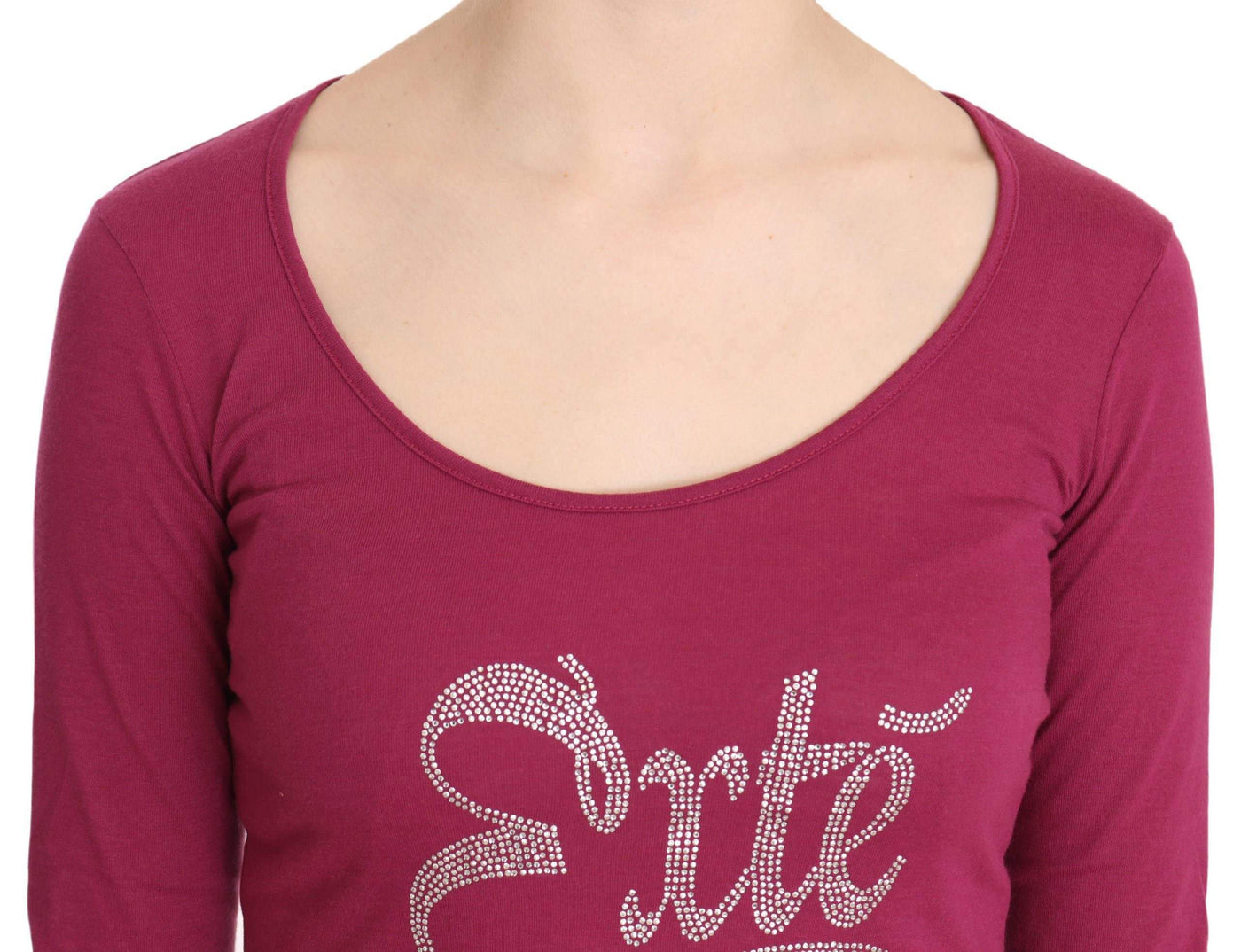 Exte   Crystal Embellished Long Sleeve Top #women, Catch, Exte, feed-agegroup-adult, feed-color-pink, feed-gender-female, feed-size-IT40|S, feed-size-IT42|M, feed-size-IT44|L, Gender_Women, IT40|S, IT42|M, IT44|L, Kogan, Pink, Tops & T-Shirts - Women - Clothing, Women - New Arrivals at SEYMAYKA