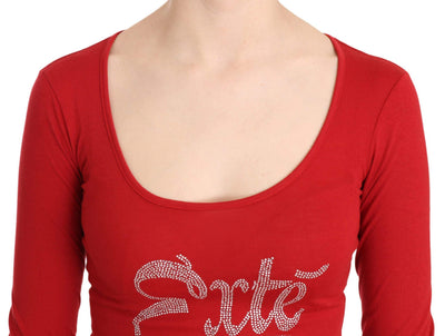 Exte   Crystal Embellished Long Sleeve Top Blouse #women, Catch, Exte, feed-agegroup-adult, feed-color-red, feed-gender-female, feed-size-IT38|XS, feed-size-IT40|S, feed-size-IT42|M, feed-size-IT44|L, Gender_Women, IT38|XS, IT40|S, IT42|M, IT44|L, Kogan, Red, Tops & T-Shirts - Women - Clothing, Women - New Arrivals at SEYMAYKA