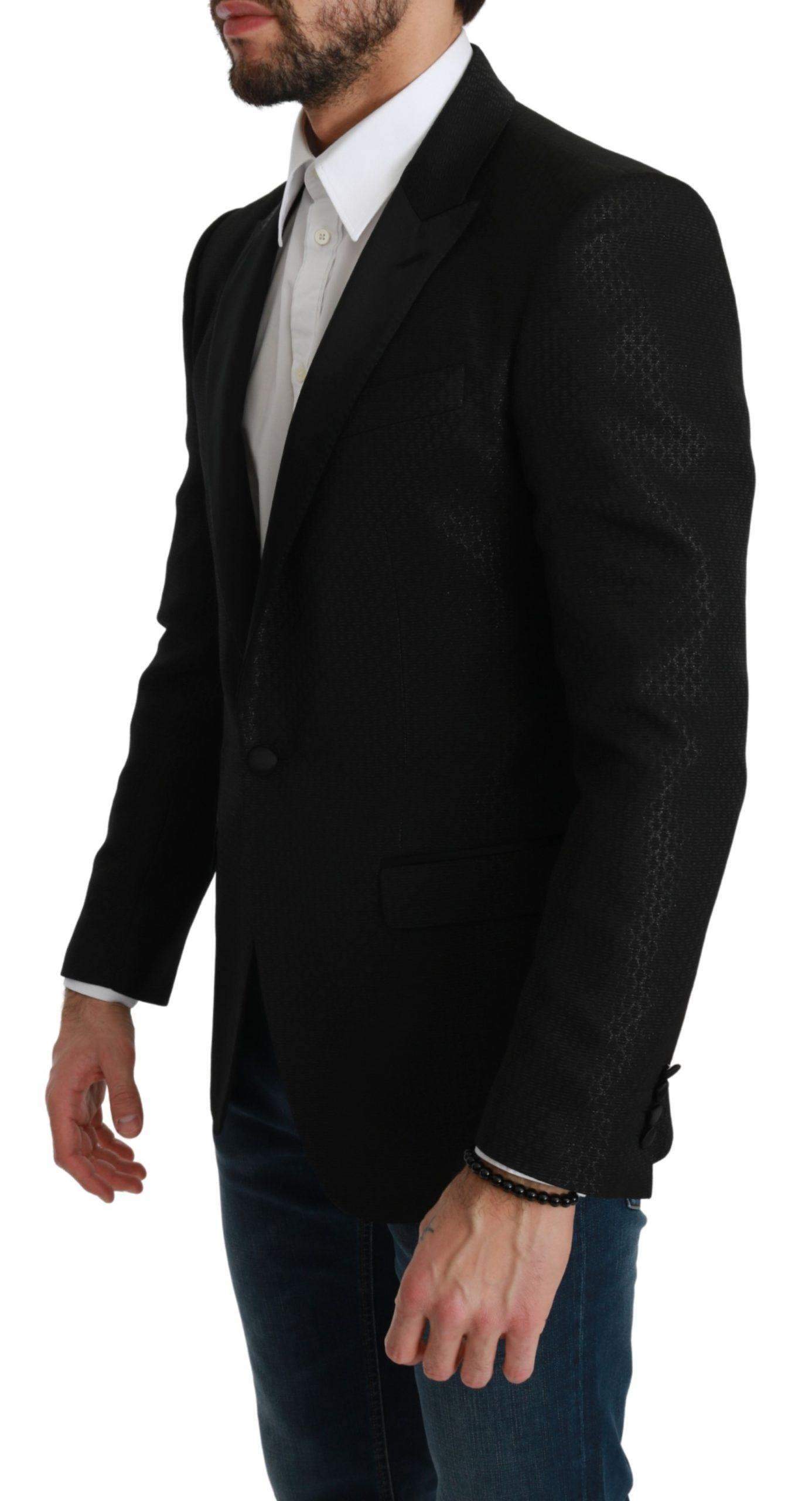 Dolce & Gabbana  Black Slim Fit Jacket MARTINI Blazer #men, Black, Brand_Dolce & Gabbana, Catch, Dolce & Gabbana, feed-agegroup-adult, feed-color-black, feed-gender-male, feed-size-IT46 | S, feed-size-IT48 | M, Gender_Men, IT46 | S, IT48 | M, Kogan, Men - New Arrivals, Suits - Men - Clothing at SEYMAYKA