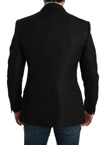 Dolce & Gabbana  Black Slim Fit Jacket MARTINI Blazer #men, Black, Brand_Dolce & Gabbana, Catch, Dolce & Gabbana, feed-agegroup-adult, feed-color-black, feed-gender-male, feed-size-IT46 | S, feed-size-IT48 | M, Gender_Men, IT46 | S, IT48 | M, Kogan, Men - New Arrivals, Suits - Men - Clothing at SEYMAYKA