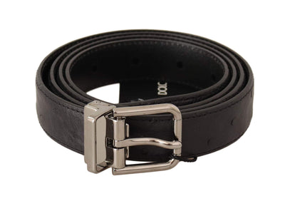 Dolce & Gabbana Black Exotic Leather Silver Buckle Belt #men, 105 cm / 42 Inches, Belts - Men - Accessories, Black, Dolce & Gabbana, feed-1 at SEYMAYKA