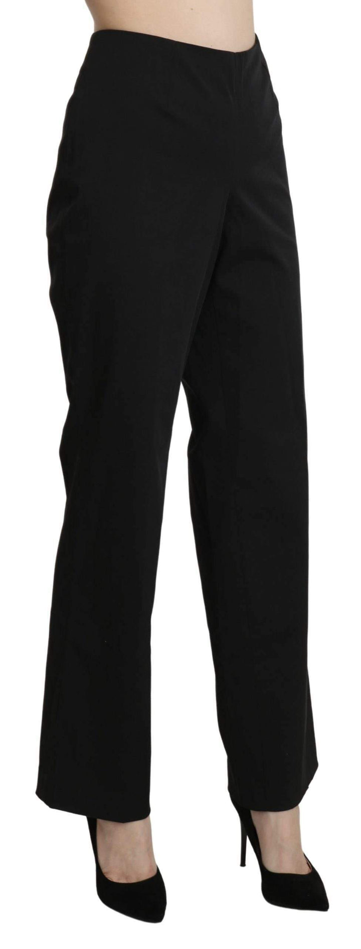 BENCIVENGA  High Waist Straight Dress Trouser Pants #women, BENCIVENGA, Black, feed-agegroup-adult, feed-color-black, feed-gender-female, feed-size-IT46|XL, Gender_Women, IT46|XL, Jeans & Pants - Women - Clothing, Women - New Arrivals at SEYMAYKA