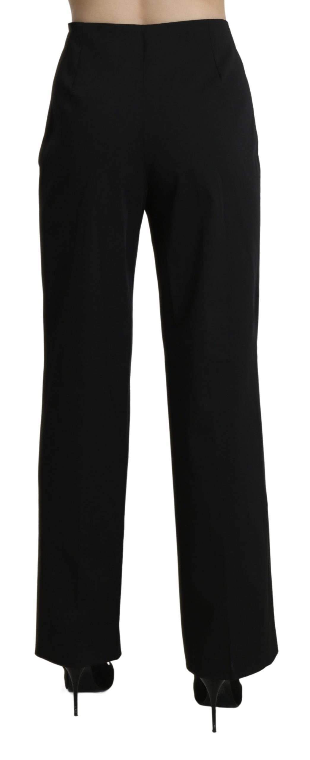BENCIVENGA  High Waist Straight Dress Trouser Pants #women, BENCIVENGA, Black, feed-agegroup-adult, feed-color-black, feed-gender-female, feed-size-IT46|XL, Gender_Women, IT46|XL, Jeans & Pants - Women - Clothing, Women - New Arrivals at SEYMAYKA