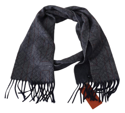 Missoni Gray Patterned Cashmere Unisex Neck Wrap Scarf #men, feed-agegroup-adult, feed-color-Gray, feed-gender-male, Gray, Missoni, Scarves - Men - Accessories at SEYMAYKA