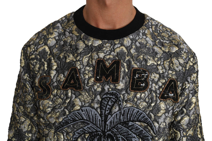 Dolce & Gabbana Multicolor SAMBA Jacquard Palmtree Pullover Sweater #women, Dolce & Gabbana, feed-agegroup-adult, feed-color-Multicolor, feed-gender-female, IT46 | S, IT48 | M, IT50 | L, IT52 | XL, Multicolor, Sweaters - Men - Clothing, Women - New Arrivals at SEYMAYKA